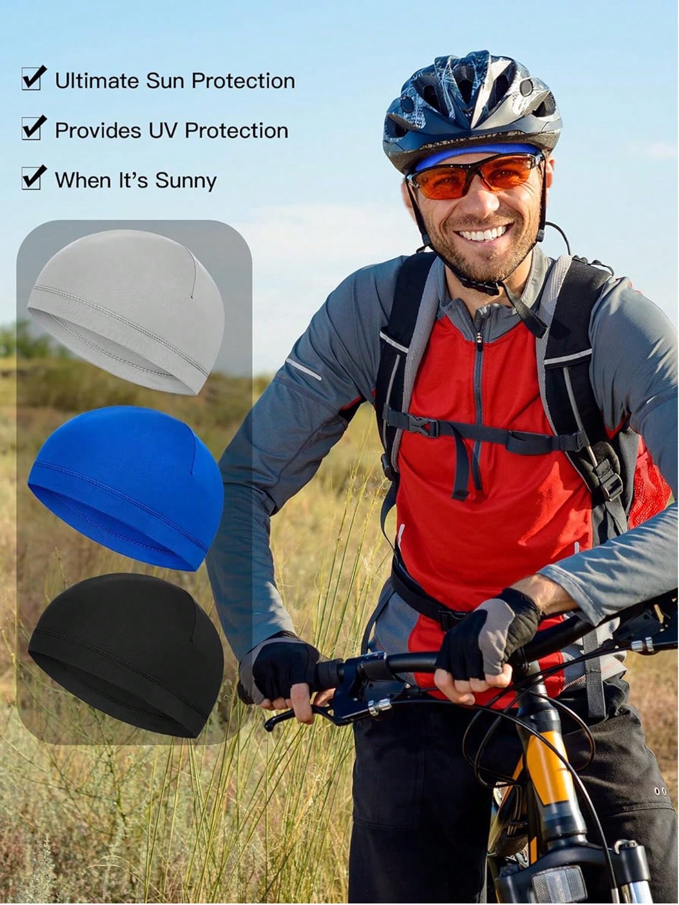 1 Pc Skull Caps Helmet Liner S - Skull Cap Helmet Liner ulasan dan harga